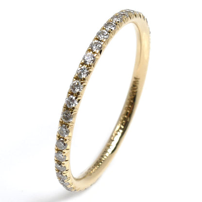 TIFFANY&Co. ティファニー K18YG イエローゴールド メトロ フルサークル ダイヤ リング・指輪 ダイヤモンド 9号 0.9g レディース【中古】【美品】