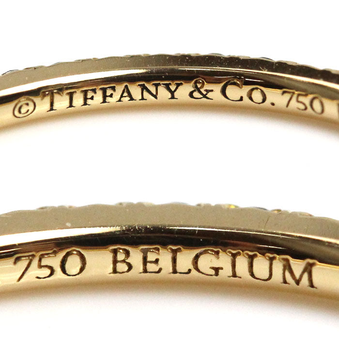 TIFFANY&Co. ティファニー K18YG イエローゴールド メトロ フルサークル ダイヤ リング・指輪 ダイヤモンド 9号 0.9g レディース【中古】【美品】