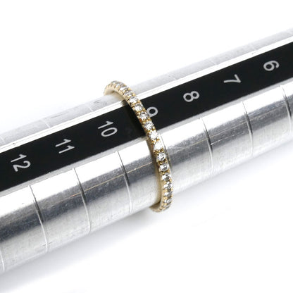 TIFFANY&Co. ティファニー K18YG イエローゴールド メトロ フルサークル ダイヤ リング・指輪 ダイヤモンド 9号 0.9g レディース【中古】【美品】