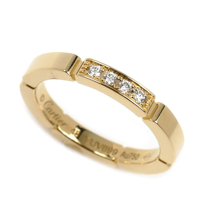 CARTIER カルティエ K18YG イエローゴールド マイヨンパンテール 4P ダイヤ リング・指輪 B4080348 ダイヤモンド 8号 48 3.8g レディース【中古】