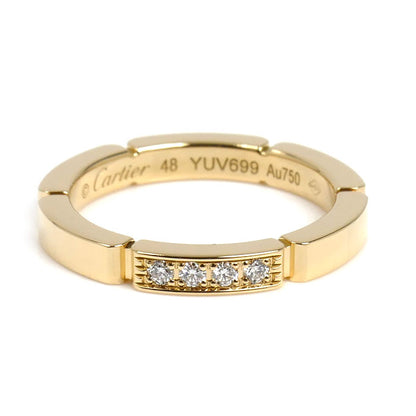 CARTIER カルティエ K18YG イエローゴールド マイヨンパンテール 4P ダイヤ リング・指輪 B4080348 ダイヤモンド 8号 48 3.8g レディース【中古】