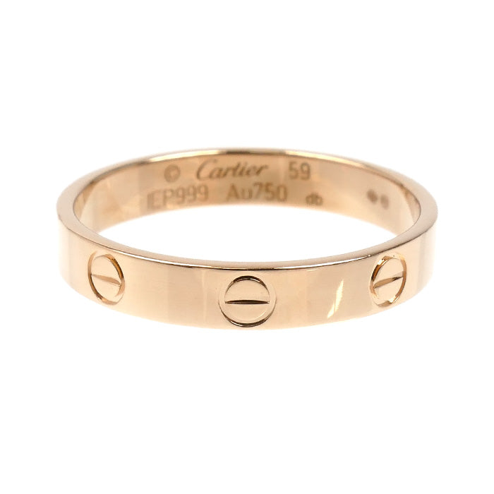 CARTIER カルティエ K18PG ピンクゴールド ミニ ラブリング リング・指輪 B4085259 18.5号 59 3.4g レディース【中古】【美品】
