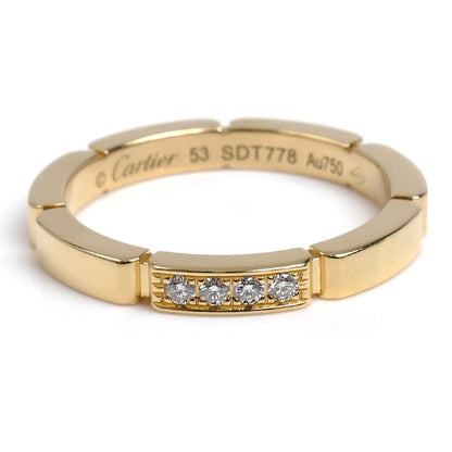 CARTIER カルティエ K18YG イエローゴールド マイヨンパンテール 4P ダイヤ リング・指輪 B4080353 ダイヤモンド 13号 53 4.2g レディース【中古】【美品】
