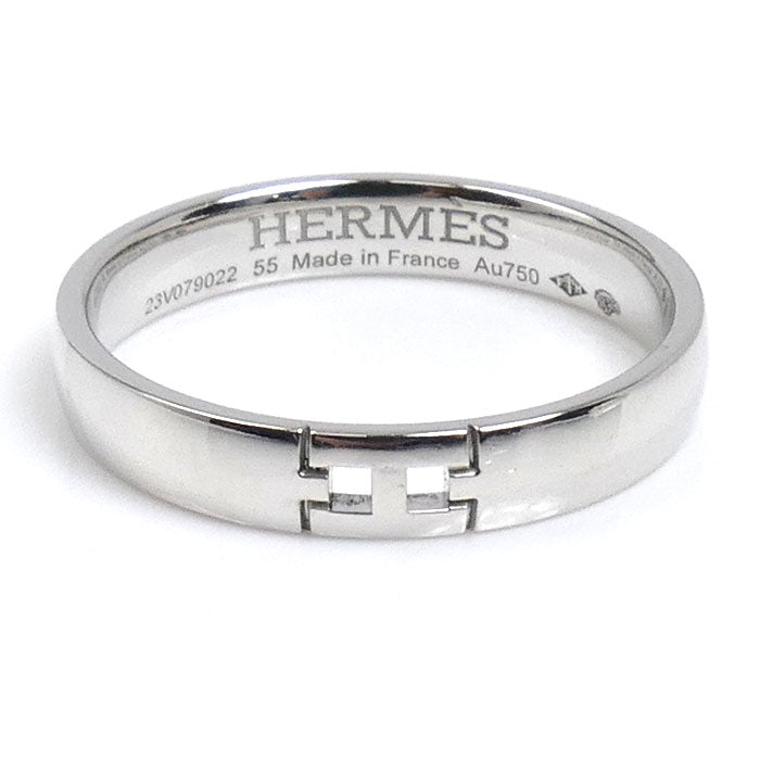 HERMES エルメス K18WG ホワイトゴールド ヘラクレス リング・指輪 H119854B 14.5号 55 3.6g レディース【中古】【美品】