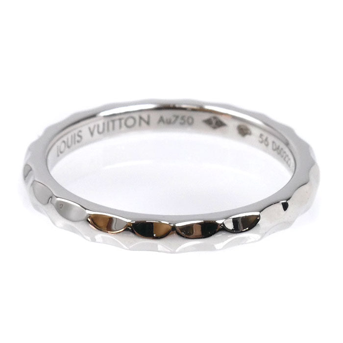 LOUIS VUITTON ルイ・ヴィトン K18WG ホワイトゴールド アリアンス モノグラム アンフィニ リング・指輪 Q9F71J D60222 15.5号 56 4.2g ユニセックス【中古】【美品】
