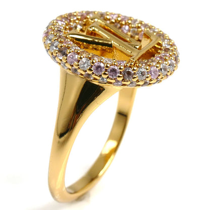 LOUIS VUITTON ルイ・ヴィトン メタル ラインストーン ルイーズ トレゾール リング・指輪 M1221M TE2283 12.5号 レディース【中古】