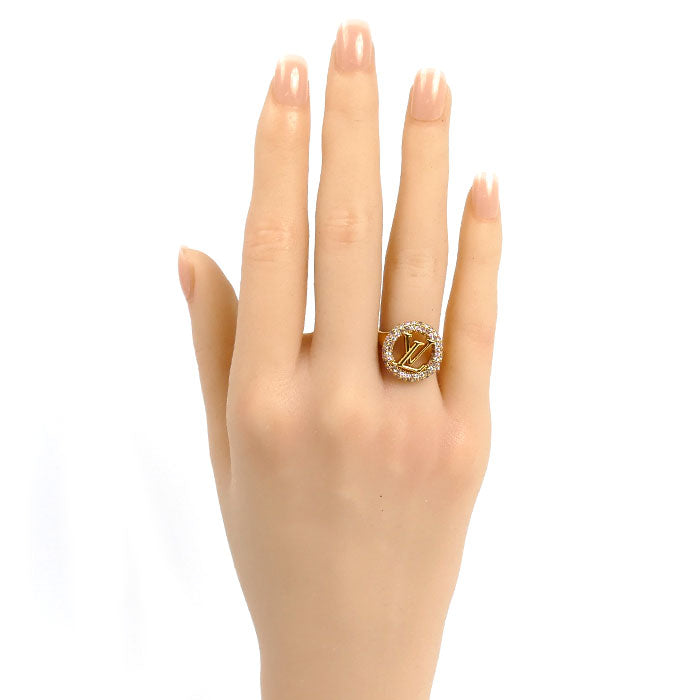 LOUIS VUITTON ルイ・ヴィトン メタル ラインストーン ルイーズ トレゾール リング・指輪 M1221M TE2283 12.5号 レディース【中古】