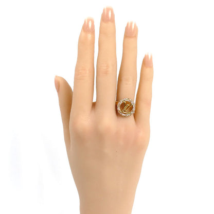 LOUIS VUITTON ルイ・ヴィトン メタル ラインストーン ルイーズ トレゾール リング・指輪 M1221M TE2283 12.5号 レディース【中古】