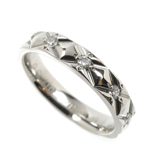 CHANEL シャネル Pt950プラチナ マトラッセ 10Pダイヤ リング・指輪 ダイヤモンド 10号 50 4.8g レディース【中古】【美品】