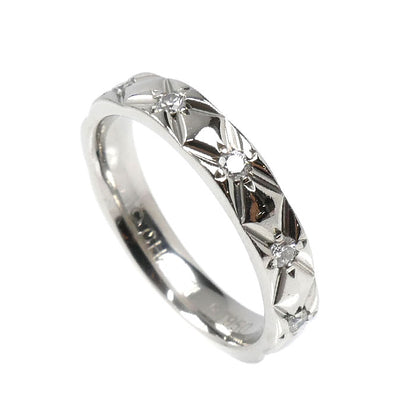 CHANEL シャネル Pt950プラチナ マトラッセ 10Pダイヤ リング・指輪 ダイヤモンド 10号 50 4.8g レディース【中古】【美品】