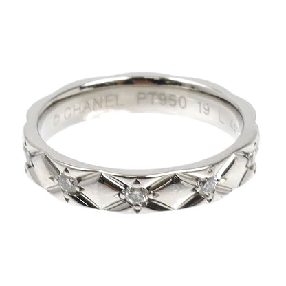 CHANEL シャネル Pt950プラチナ マトラッセ 10Pダイヤ リング・指輪 ダイヤモンド 10号 50 4.8g レディース【中古】【美品】