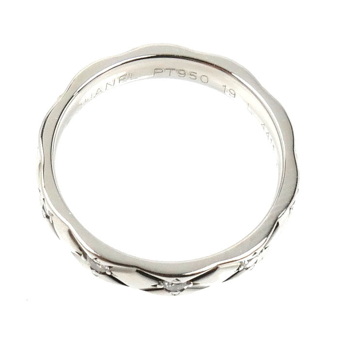 CHANEL シャネル Pt950プラチナ マトラッセ 10Pダイヤ リング・指輪 ダイヤモンド 10号 50 4.8g レディース【中古】【美品】