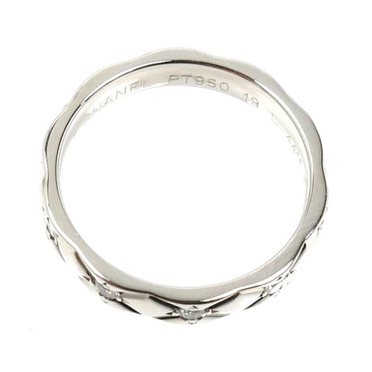 CHANEL シャネル Pt950プラチナ マトラッセ 10Pダイヤ リング・指輪 ダイヤモンド 10号 50 4.8g レディース【中古】【美品】