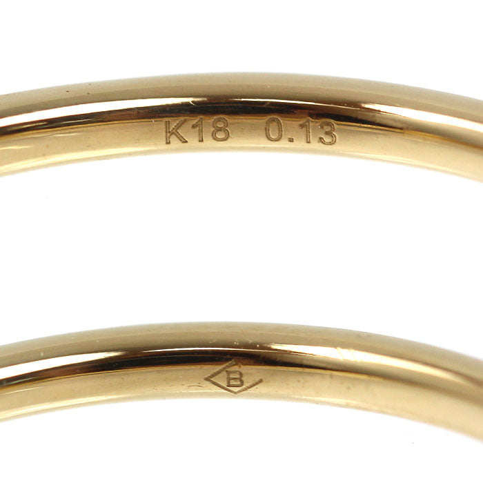 BELLESIORA K18YG イエローゴールド リング・指輪 ダイヤモンド0.13ct 11号 2.0g レディース【中古】【美品】