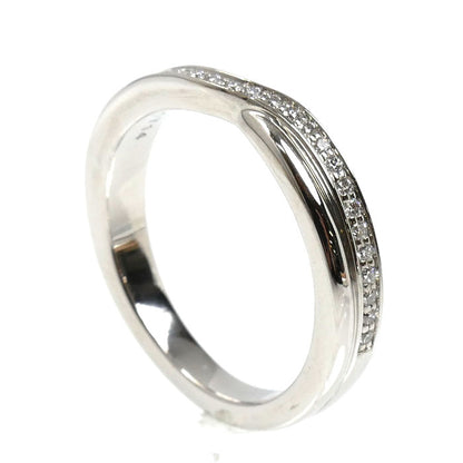 HARRY WINSTON ハリーウィンストン Pt950プラチナ ワンロウ パヴェ バンド ダイヤ リング・指輪 WBDPRD1RTST ダイヤモンド 7.5号 5.3g レディース【中古】【美品】