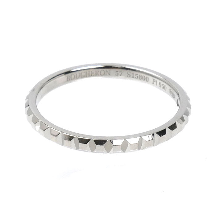 Boucheron ブシュロン Pt950プラチナ クルドパリ スモール リング・指輪 JAL01160 16.5号 57 3.2g レディース【中古】【美品】