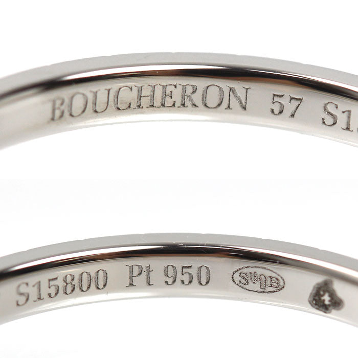 Boucheron ブシュロン Pt950プラチナ クルドパリ スモール リング・指輪 JAL01160 16.5号 57 3.2g レディース【中古】【美品】