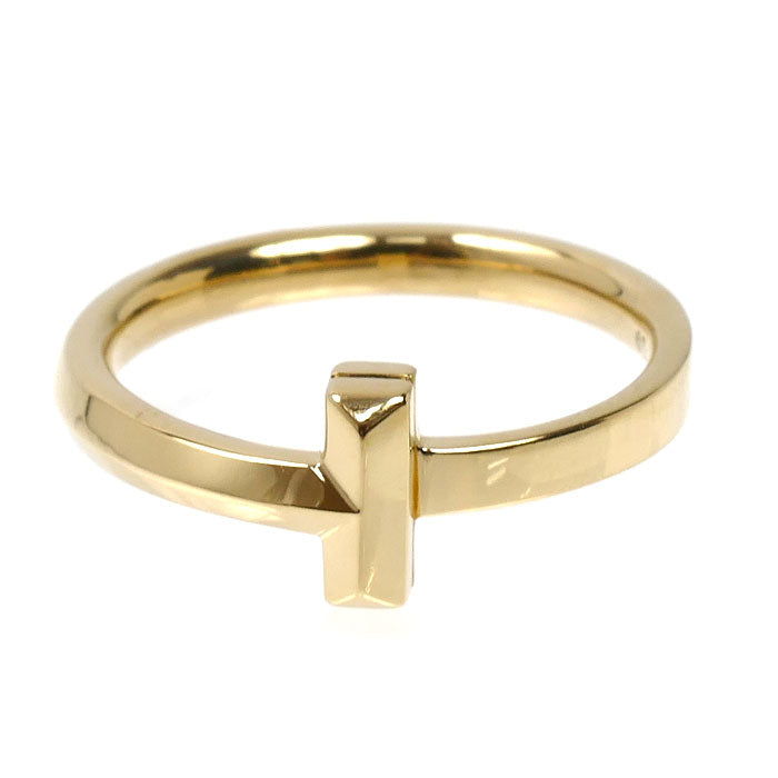 TIFFANY&Co. ティファニー K18YG イエローゴールド Tワン ナロー リング・指輪 67796950 13号 4.3g レディース【中古】【美品】