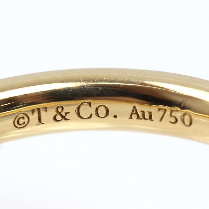 TIFFANY&Co. ティファニー K18YG イエローゴールド Tワン ナロー リング・指輪 67796950 13号 4.3g レディース【中古】【美品】