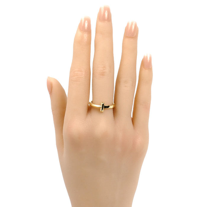TIFFANY&Co. ティファニー K18YG イエローゴールド Tワン ナロー リング・指輪 67796950 13号 4.3g レディース【中古】【美品】