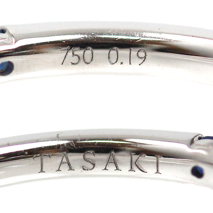 TASAKI タサキ K18WG ホワイトゴールド ダイヤ サファイア リング・指輪 ダイヤモンド0.19ct サファイア 11号 2.2g レディース【中古】