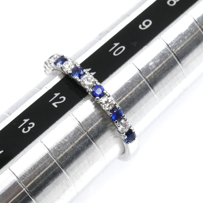 TASAKI タサキ K18WG ホワイトゴールド ダイヤ サファイア リング・指輪 ダイヤモンド0.19ct サファイア 11号 2.2g レディース【中古】
