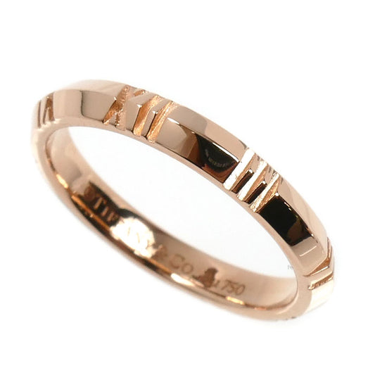 TIFFANY&Co. ティファニー K18PG ピンクゴールド アトラス X クローズド ナロー リング・指輪 16.5号 4.0g ユニセックス【中古】【美品】