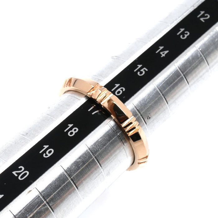 TIFFANY&Co. ティファニー K18PG ピンクゴールド アトラス X クローズド ナロー リング・指輪 16.5号 4.0g ユニセックス【中古】【美品】