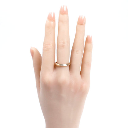 TIFFANY&Co. ティファニー K18PG ピンクゴールド アトラス X クローズド ナロー リング・指輪 16.5号 4.0g ユニセックス【中古】【美品】