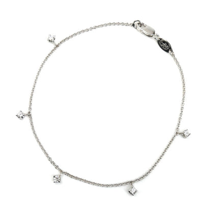 STAR JEWELRY スタージュエリー K18WG ホワイトゴールド ブレスレット ダイヤモンド0.18ct 1.9g 17.5cm レディース【中古】