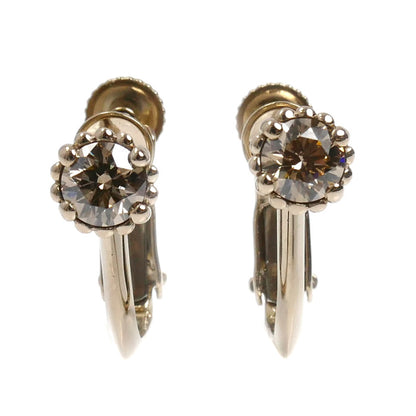 カシケイ K18BG ミル イヤリング ダイヤモンド0.40ct 2.5g ネジばね式 レディース【中古】【美品】