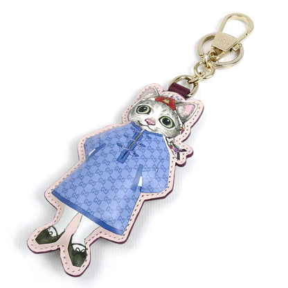 GUCCI グッチ GGスプリームキャンバス 日本限定 ヒグチユウコ 猫 キーチェーン チャーム ‎851743 FAFC1 8165 レディース【未使用】【買取品】