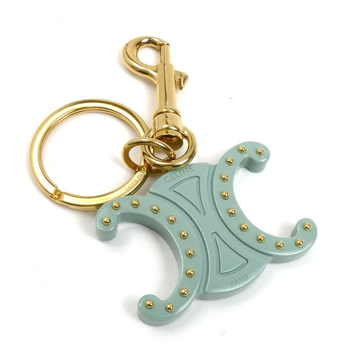 CELINE セリーヌ アセテート メタル トリオンフ キーリング チャーム 49J607GGP.31LY レディース【中古】