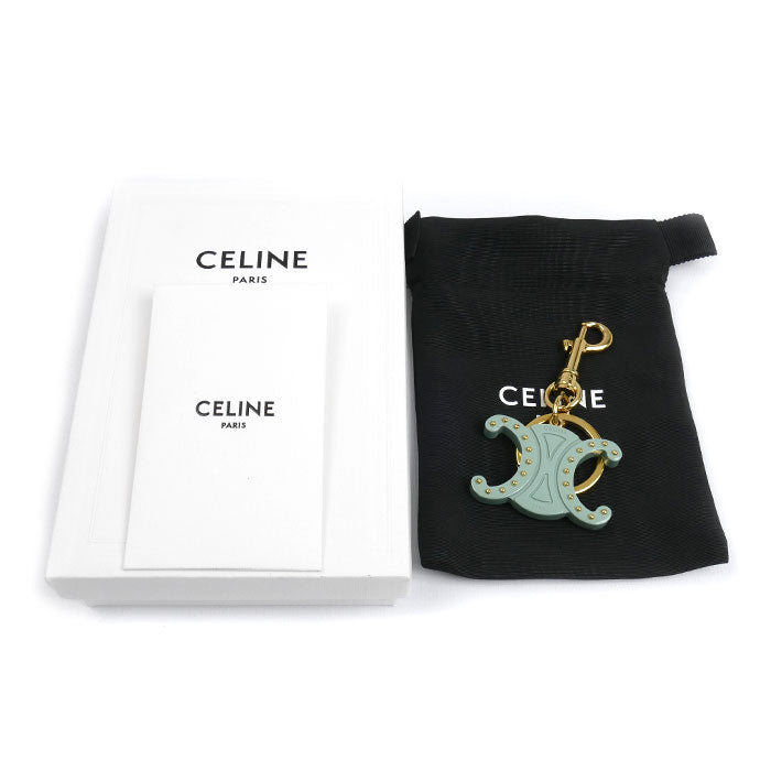 CELINE セリーヌ アセテート メタル トリオンフ キーリング チャーム 49J607GGP.31LY レディース【中古】