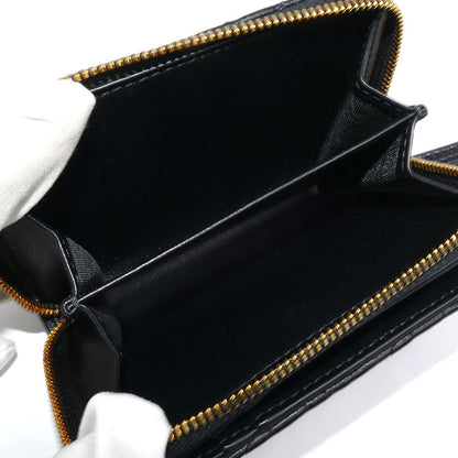 Dior ディオール ディオール カロ アカシア 二つ折り財布 ブラック S5240UWHC_M900 カナージュ レディース【中古】【美品】
