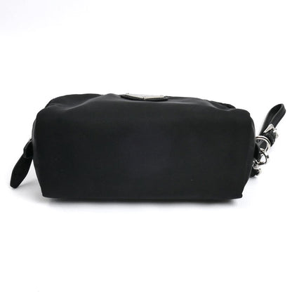 PRADA プラダ テスート トライアングルロゴ ポーチ ブラック 1NE175 R067 F0002 ICチップ レディース【中古】【美品】