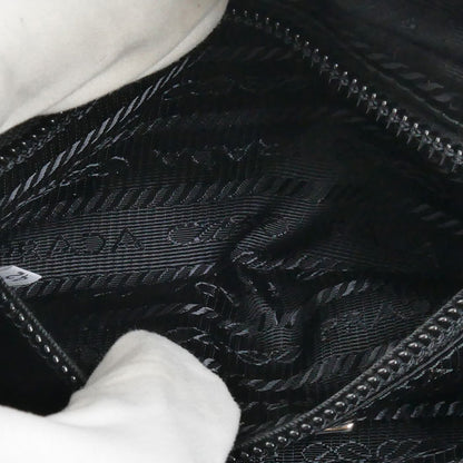 PRADA プラダ テスート トライアングルロゴ ポーチ ブラック 1NE175 R067 F0002 ICチップ レディース【中古】【美品】