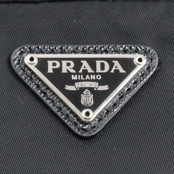 PRADA プラダ テスート トライアングルロゴ ポーチ ブラック 1NE175 R067 F0002 ICチップ レディース【中古】【美品】