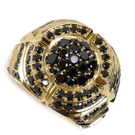 CORE JEWELS ADRASTEA コアジュエルス アドラステア K18YG イエローゴールド ブラックダイヤ リング・指輪 ブラックダイヤモンド3.5ct 20.5号 37.2g メンズ【中古】【美品】