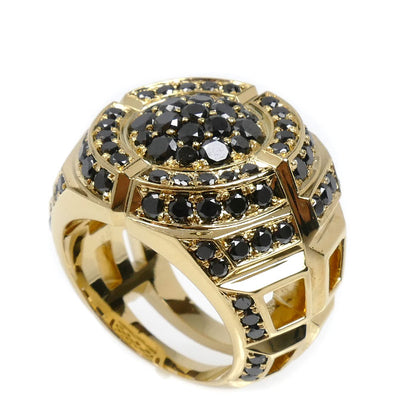 CORE JEWELS ADRASTEA コアジュエルス アドラステア K18YG イエローゴールド ブラックダイヤ リング・指輪 ブラックダイヤモンド3.5ct 20.5号 37.2g メンズ【中古】【美品】