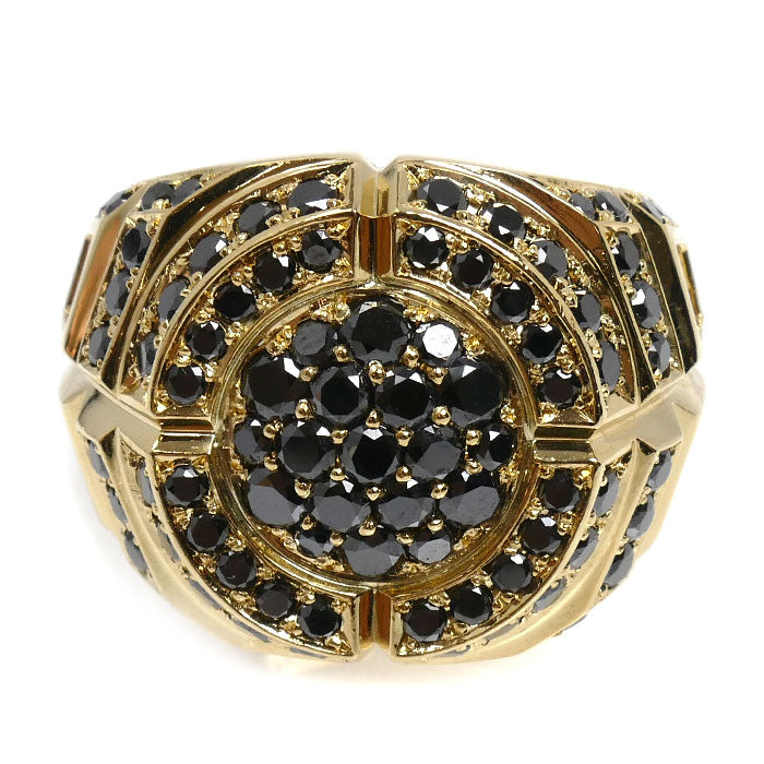 CORE JEWELS ADRASTEA コアジュエルス アドラステア K18YG イエローゴールド ブラックダイヤ リング・指輪 ブラックダイヤモンド3.5ct 20.5号 37.2g メンズ【中古】【美品】