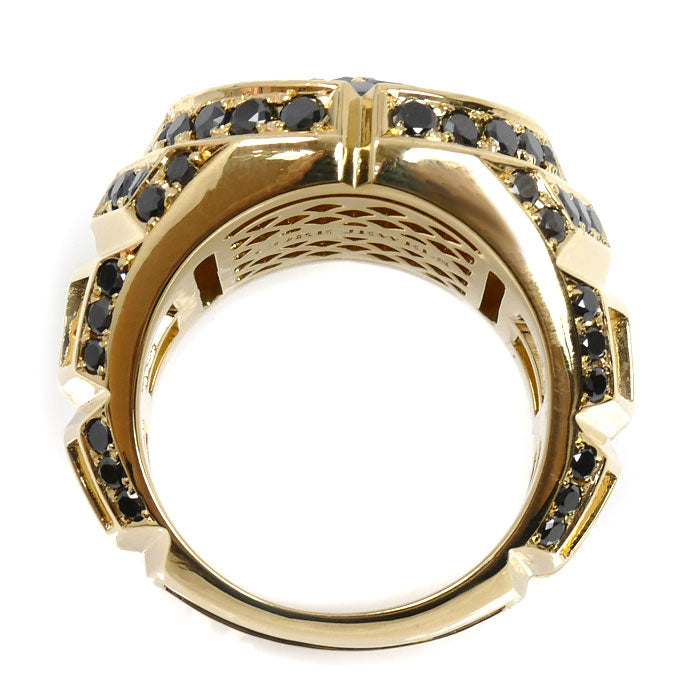 CORE JEWELS ADRASTEA コアジュエルス アドラステア K18YG イエローゴールド ブラックダイヤ リング・指輪 ブラックダイヤモンド3.5ct 20.5号 37.2g メンズ【中古】【美品】