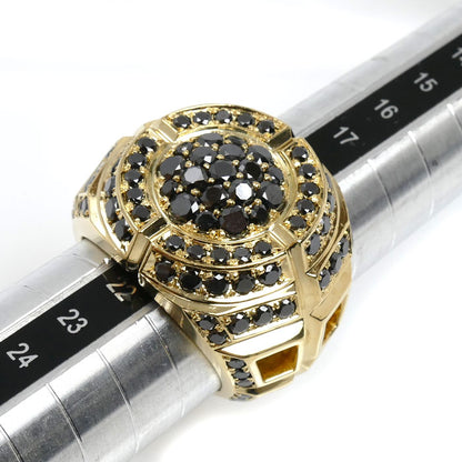 CORE JEWELS ADRASTEA コアジュエルス アドラステア K18YG イエローゴールド ブラックダイヤ リング・指輪 ブラックダイヤモンド3.5ct 20.5号 37.2g メンズ【中古】【美品】