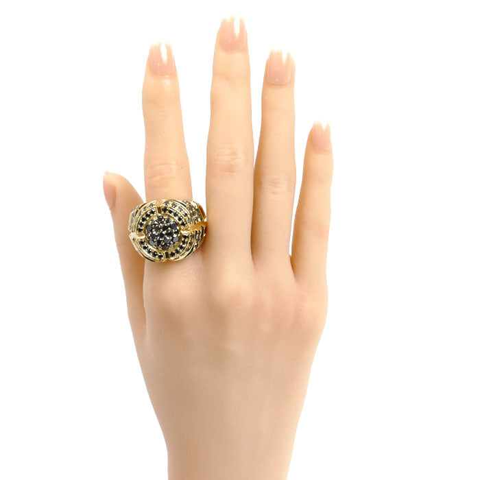 CORE JEWELS ADRASTEA コアジュエルス アドラステア K18YG イエローゴールド ブラックダイヤ リング・指輪 ブラックダイヤモンド3.5ct 20.5号 37.2g メンズ【中古】【美品】