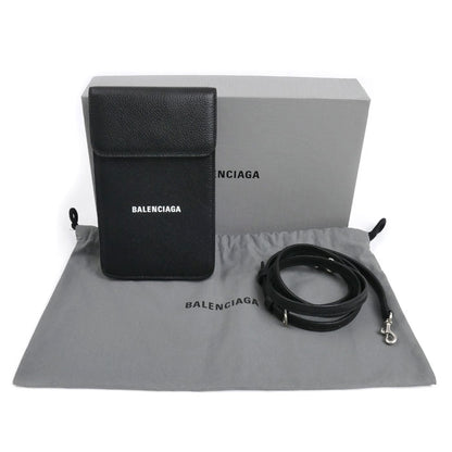 BALENCIAGA バレンシアガ CASH フォン&カードホルダー ショルダーバッグ ブラック 640536 ユニセックス【中古】【美品】