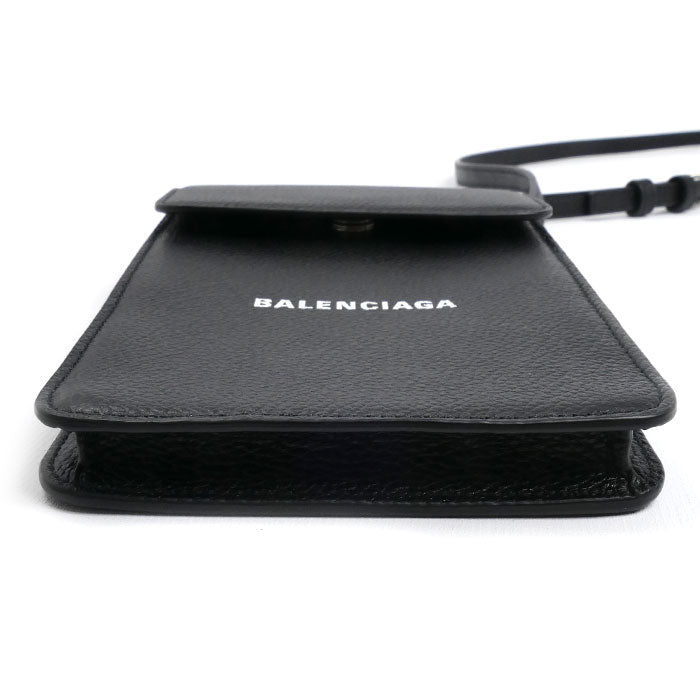 BALENCIAGA バレンシアガ CASH フォン&カードホルダー ショルダーバッグ ブラック 640536 ユニセックス【中古】【美品】