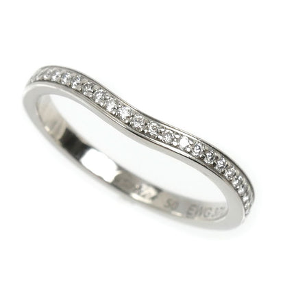 CARTIER カルティエ Pt950プラチナ バレリーナ カーブ ハーフエタニティ ダイヤ リング・指輪 B4093050 ダイヤモンド 10号 50 2.8g レディース【中古】【美品】