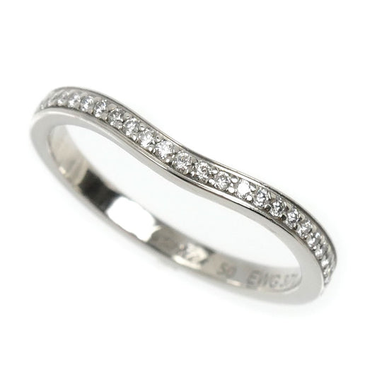 CARTIER カルティエ Pt950プラチナ バレリーナ カーブ ハーフエタニティ ダイヤ リング・指輪 B4093050 ダイヤモンド 10号 50 2.8g レディース【中古】【美品】