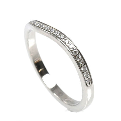 CARTIER カルティエ Pt950プラチナ バレリーナ カーブ ハーフエタニティ ダイヤ リング・指輪 B4093050 ダイヤモンド 10号 50 2.8g レディース【中古】【美品】