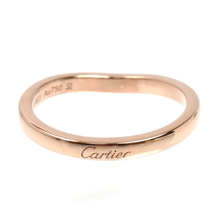 CARTIER カルティエ K18PG ピンクゴールド バレリーナ カーブ ウェディング リング・指輪 B4098548 8号 48 2.2g レディース【中古】【美品】